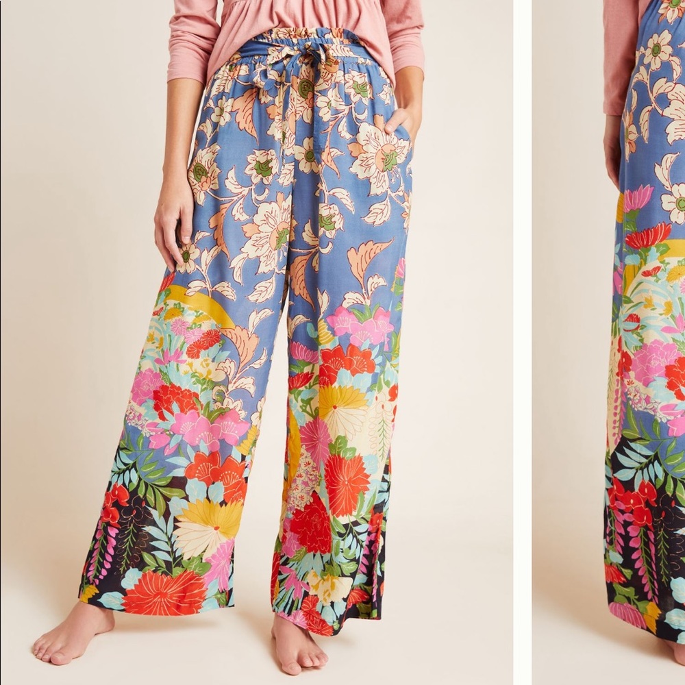 ANTHROPOLOGIE LEILANI PAPERBAG WIDE LEG PANTS